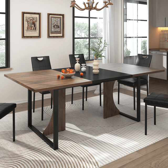 70" Rectangle Wood Kitchen Dining Room Table