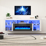 71" Floating Fireplace TV Stand Entertainment Center
