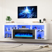 71" Floating Fireplace TV Stand Entertainment Center