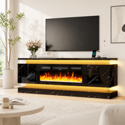 71"/ 81" Modern Electric Fireplace TV Stand Entertainment Center
