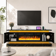 71"/ 81" Modern Electric Fireplace TV Stand Entertainment Center