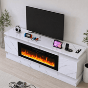 71"/ 81" Modern Electric Fireplace TV Stand Entertainment Center