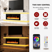71"/ 81" Modern Electric Fireplace TV Stand Entertainment Center