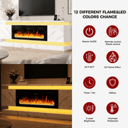 71"/ 81" Modern Electric Fireplace TV Stand Entertainment Center