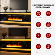 71"/ 81" Modern Electric Fireplace TV Stand Entertainment Center