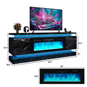 71"/ 81" Modern Electric Fireplace TV Stand Entertainment Center