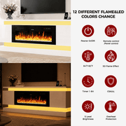 71"/ 81" Modern Electric Fireplace TV Stand Entertainment Center