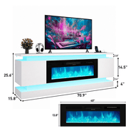 71"/ 81" Modern Electric Fireplace TV Stand Entertainment Center