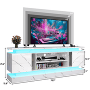 71"/ 81" Modern Electric Fireplace TV Stand Entertainment Center