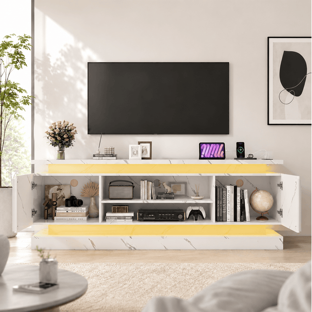 71"/ 81" Modern Electric Fireplace TV Stand Entertainment Center
