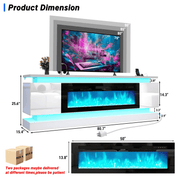 71"/ 81" Modern Electric Fireplace TV Stand Entertainment Center