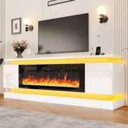 71"/ 81" Modern Electric Fireplace TV Stand Entertainment Center