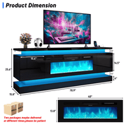 71"/ 81" Modern Electric Fireplace TV Stand Entertainment Center