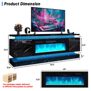 71"/ 81" Modern Electric Fireplace TV Stand Entertainment Center