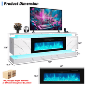71"/ 81" Modern Electric Fireplace TV Stand Entertainment Center