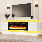 71"/ 81" Modern Electric Fireplace TV Stand Entertainment Center
