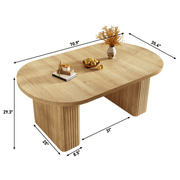 71" Oval Wood Kitchen Dining Room Table