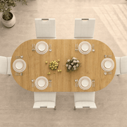 71" Oval Wood Kitchen Dining Room Table