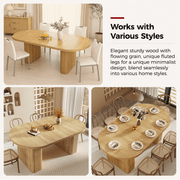 71" Oval Wood Kitchen Dining Room Table