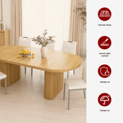 71" Oval Wood Kitchen Dining Room Table
