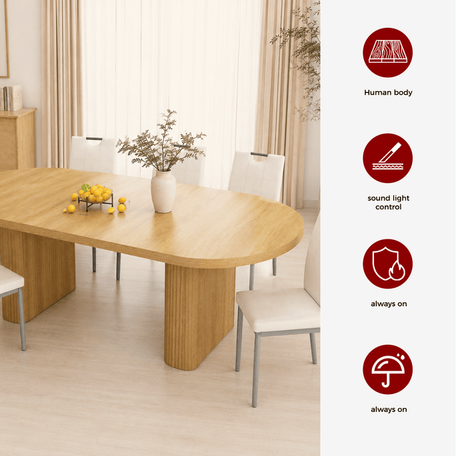 71" Oval Wood Kitchen Dining Room Table