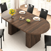 71" Oval Wood Kitchen Dining Room Table