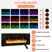 71" Floating Fireplace TV Stand Entertainment Center
