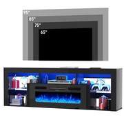 71" Floating Fireplace TV Stand Entertainment Center