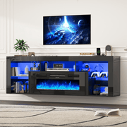 71" Floating Fireplace TV Stand Entertainment Center