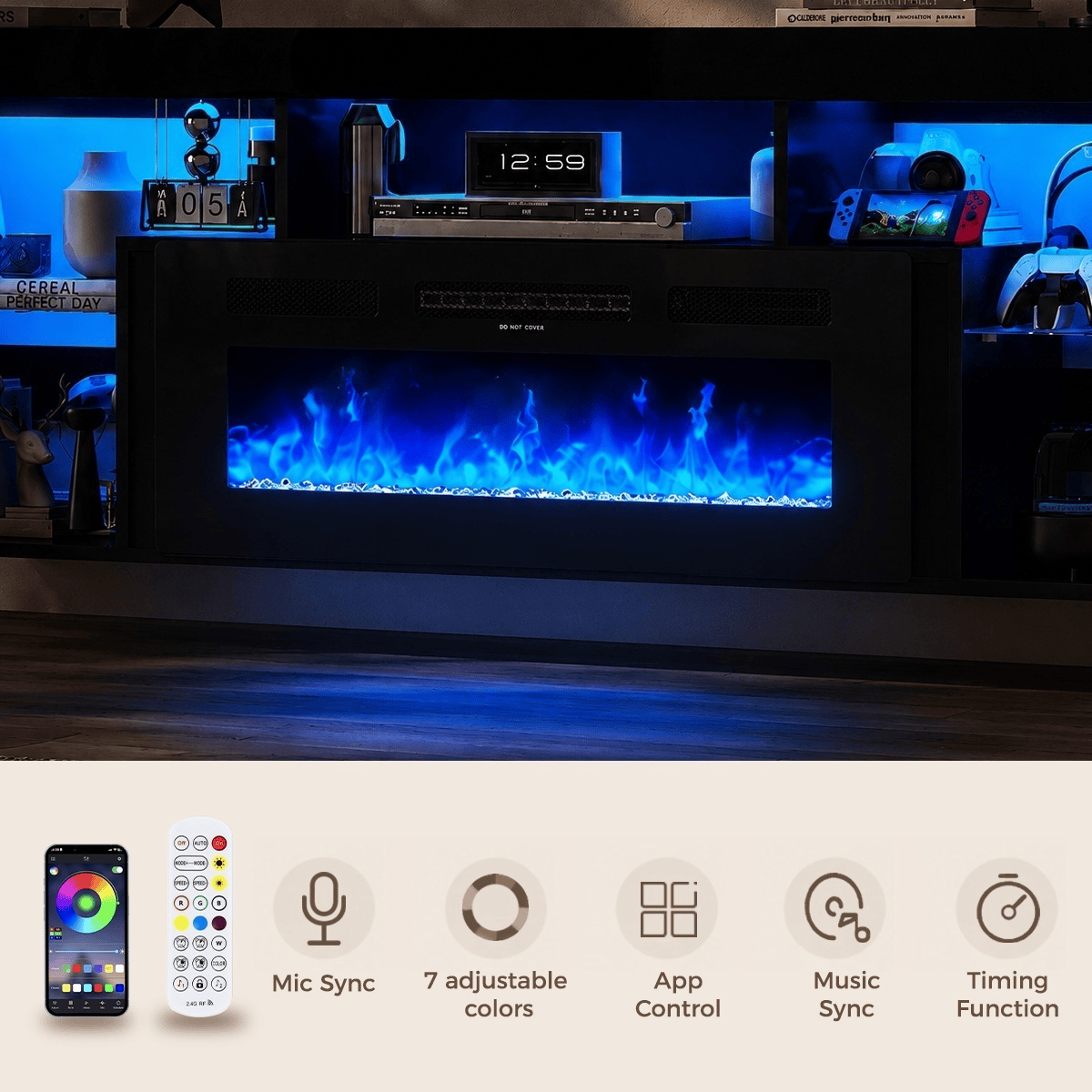 71" Floating LED TV Stand for 85inch TV