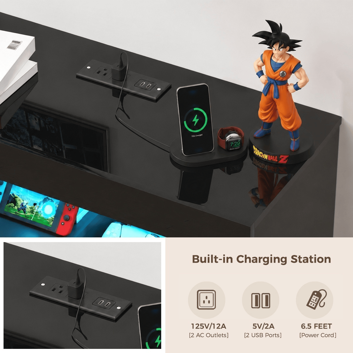 71" Floating LED TV Stand for 85inch TV