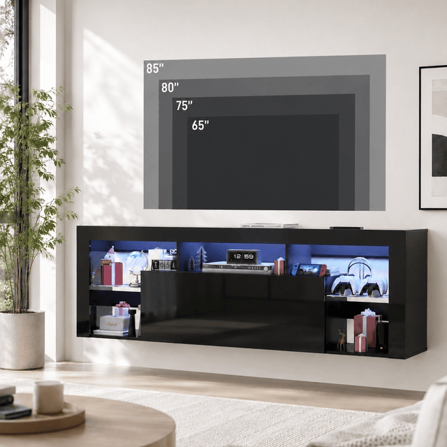 71" Floating LED TV Stand for 85inch TV
