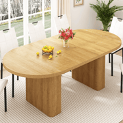 71" Oval Wood Kitchen Dining Room Table