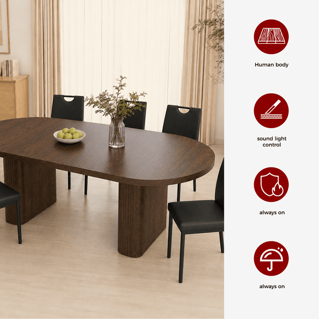 71" Oval Wood Kitchen Dining Room Table