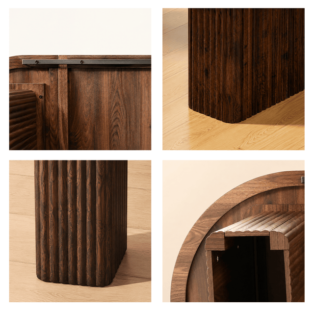 71" Oval Wood Kitchen Dining Room Table