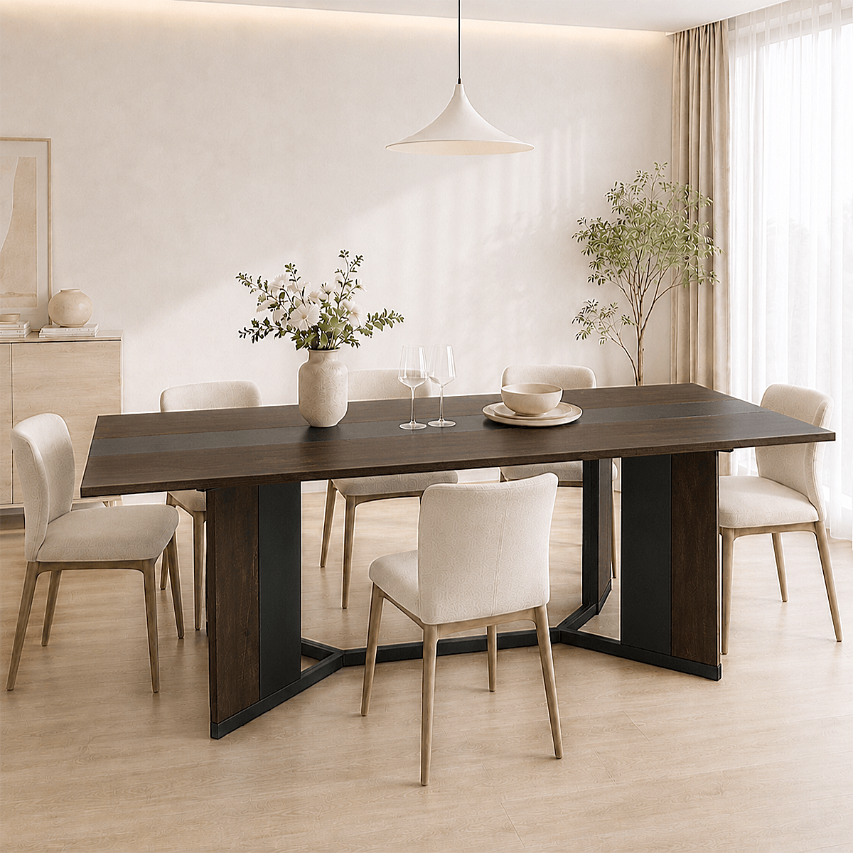 71"/ 78"/ 94" Rectangle Wood Kitchen Dining Room Table