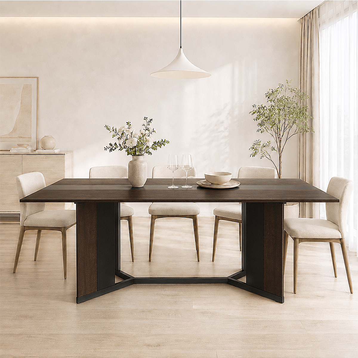 71"/ 78"/ 94" Rectangle Wood Kitchen Dining Room Table