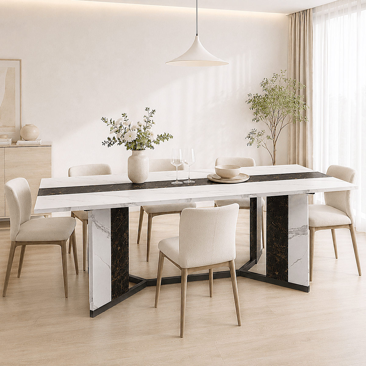 71"/ 78"/ 94" Rectangle Wood Kitchen Dining Room Table