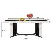 71"/ 78"/ 94" Rectangle Wood Kitchen Dining Room Table