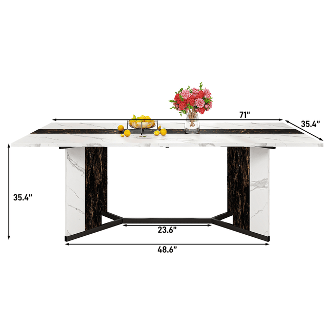 71"/ 78"/ 94" Rectangle Wood Kitchen Dining Room Table
