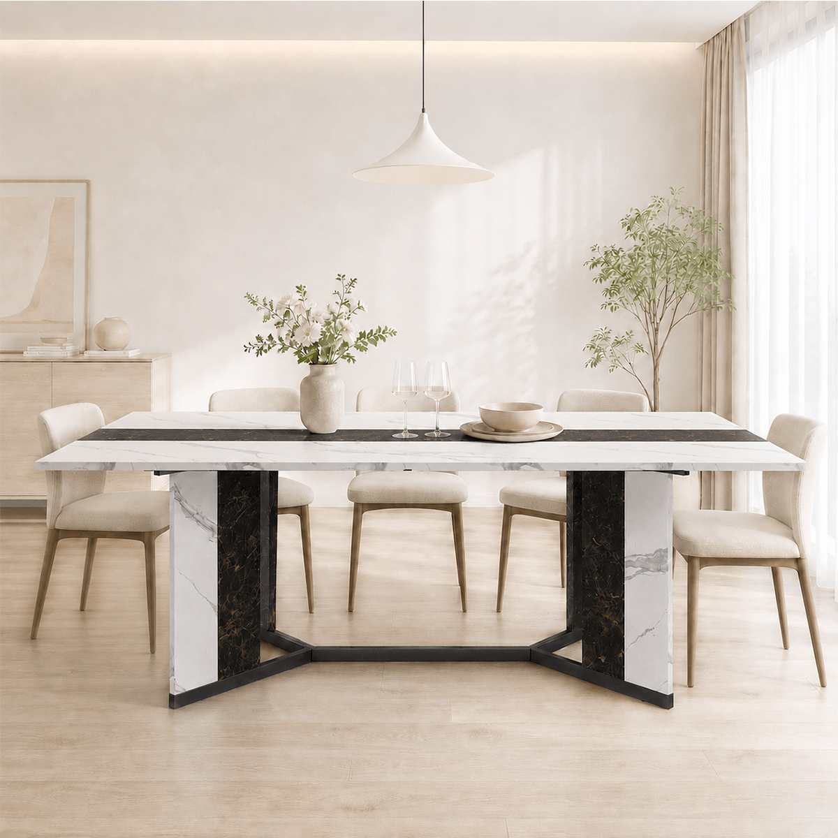 71"/ 78"/ 94" Rectangle Wood Kitchen Dining Room Table