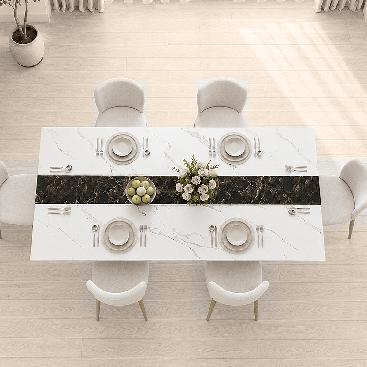 71"/ 78"/ 94" Rectangle Wood Kitchen Dining Room Table