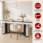 71"/ 78"/ 94" Rectangle Wood Kitchen Dining Room Table