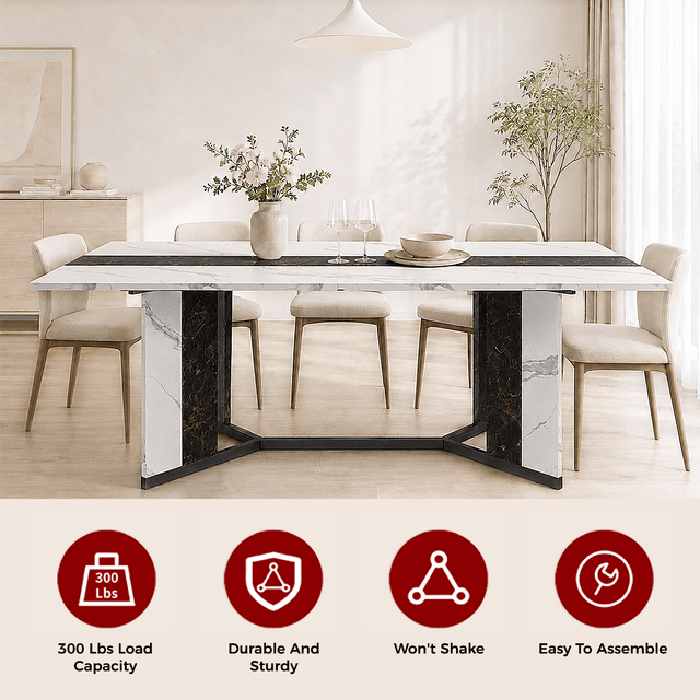 71"/ 78"/ 94" Rectangle Wood Kitchen Dining Room Table