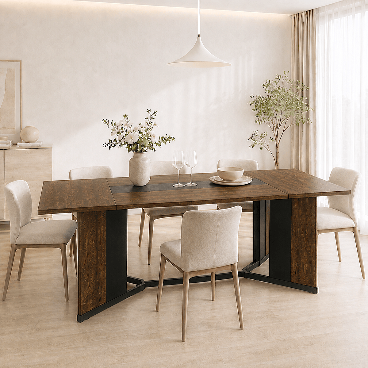 71"/ 78"/ 94" Rectangle Wood Kitchen Dining Room Table