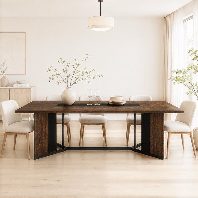 71"/ 78"/ 94" Rectangle Wood Kitchen Dining Room Table
