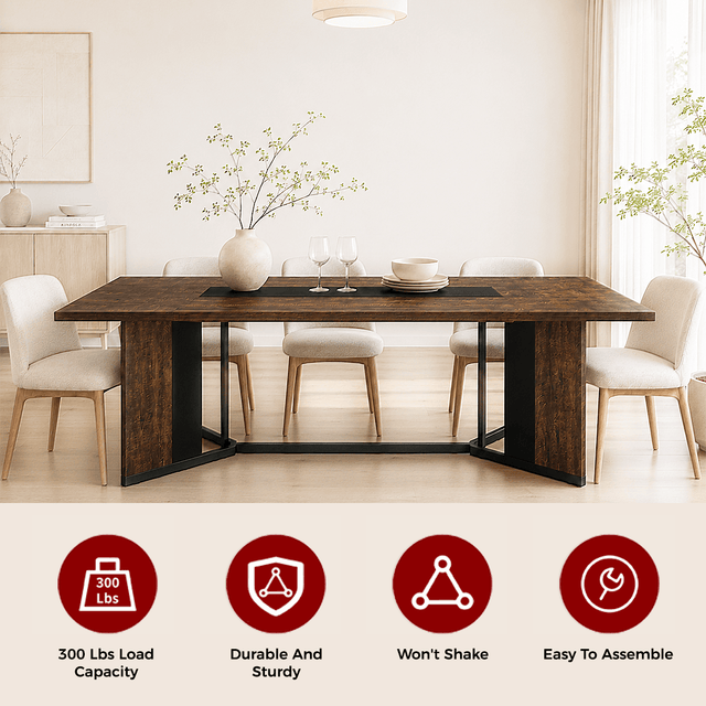 71"/ 78"/ 94" Rectangle Wood Kitchen Dining Room Table