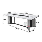 71"/ 78"/ 94" Rectangle Wood Kitchen Dining Room Table