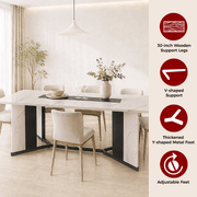 71"/ 78"/ 94" Rectangle Wood Kitchen Dining Room Table