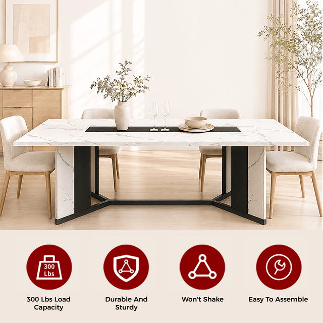 71"/ 78"/ 94" Rectangle Wood Kitchen Dining Room Table